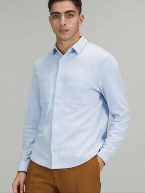 Lululemon Soft Knit Overshirt Light Blue Men's Size Large